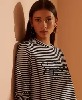 Image of Superdry Stripe Graphic NYC Top