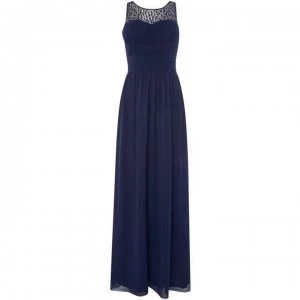 Image of Little Mistress Beaded Top Maxi Dress - Navy