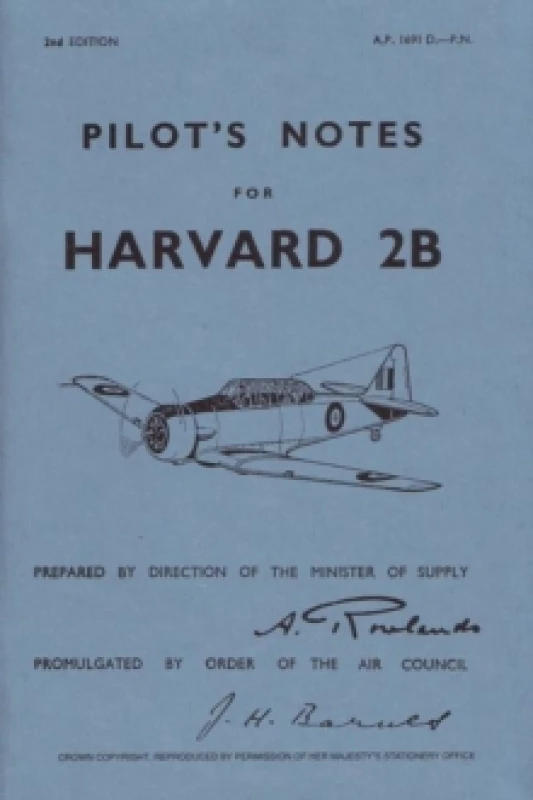 Image of Harvard 2B Pilot's Notes : Air Ministry Pilot's Notes Paperback / softback