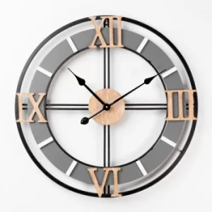 Image of Hometime Metal & MDF Cut-Out Dial Wall Clock 60cm
