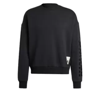 Image of adidas Lounge Fleece Sweatshirt Mens - Black