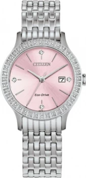 Image of Citizen Ladies Swarovski Crystal Silver Bracelet Watch