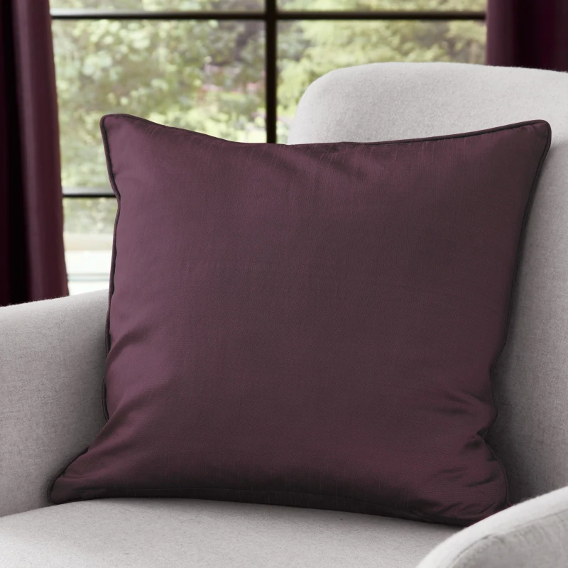 Image of Catherine Lansfield 'Faux Silk ' Cushion Purple