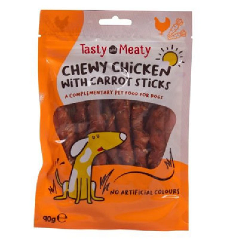 Image of Tasty & Meaty Chewy Chick With Carrot Stick Dog Treat 90G (Pack Of 18)