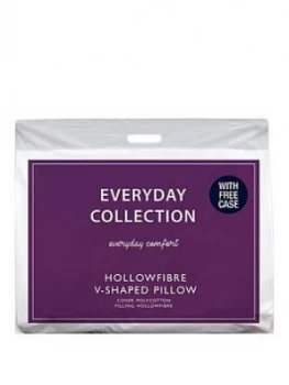 Image of Everyday Collection V-Shaped Hollowfibre Support Pillow With Free Case