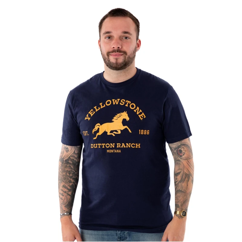 Image of Yellowstone Short Sleeved T-Shirt Blue male