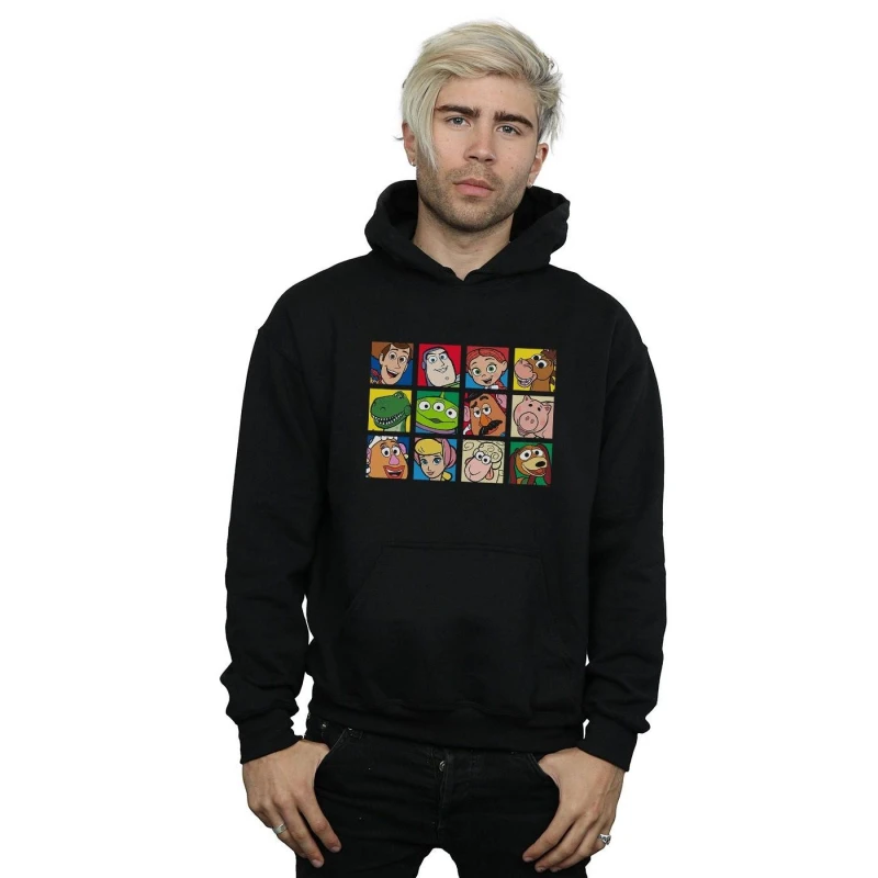 Image of Disney Men Toy Story Character Squares Hoodie in Black Size: Small Black S Male 5059276142872