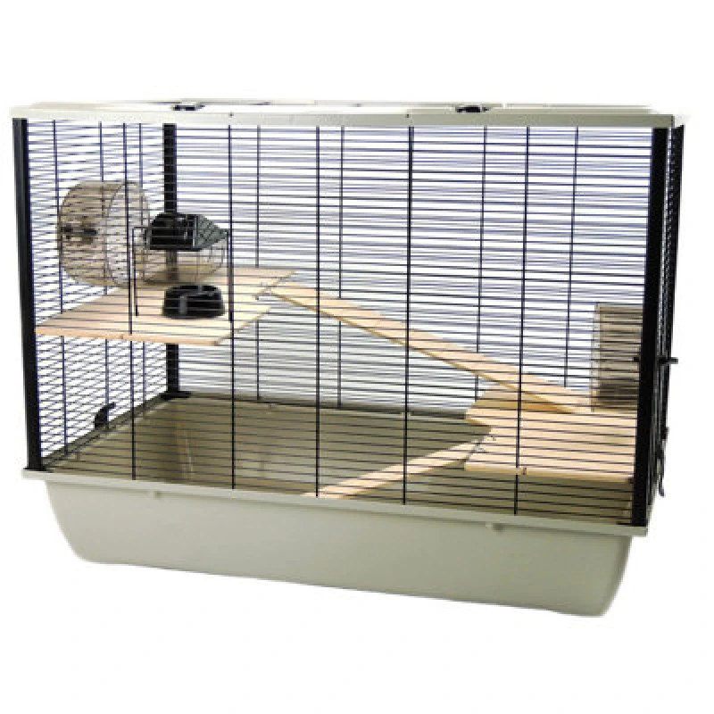 Image of Little Friends The Langham Tall Rat And Hamster Cage With Two Floors - Grey