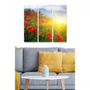 Image of MDF96283640 Multicolor Decorative MDF Painting (3 Pieces)