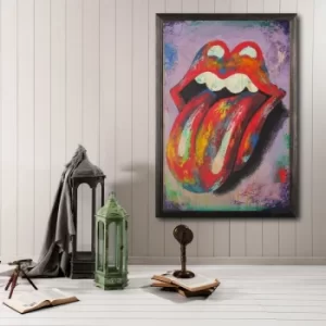 Image of Roll?ng Stone Multicolor Decorative Framed Wooden Painting