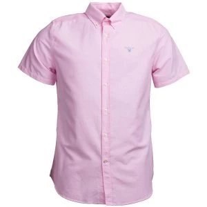Image of Barbour Mens Oxford 3 S/S Tailored Shirt Pink Medium