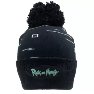 Image of Rick And Morty - Pixel Print (Beanie Pom) One Size