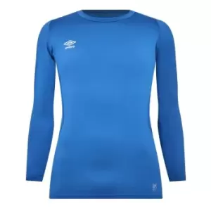 Image of Umbro Long Sleeve Crew Base Layer Top Mens - Blue