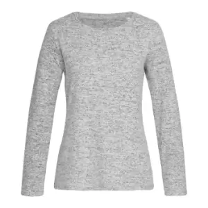 Image of Stedman Womens/Ladies Stars Crew Neck Knitted Sweater (M) (Light Grey Melange)