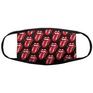 Image of The Rolling Stones - Tongue Repeat Face Mask - Black