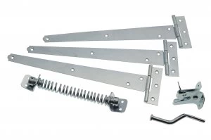 Image of Wickes Garden Gate Hinge Kit - Galvanised