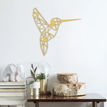 Image of B?rd Metal Decor - Gold Gold Decorative Metal Wall Accessory