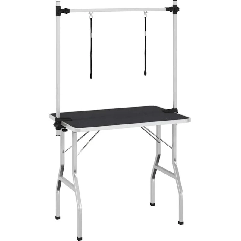 Image of vidaXL Bath Grooming Table for Dogs Cats Pets Adjustable 2 Loops Pet Supply