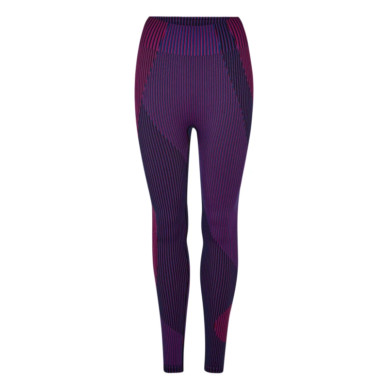 Image of Reebok United By Fitness Myoknit Seamless Leggings Womens Gym Legging - Purple Purple 4