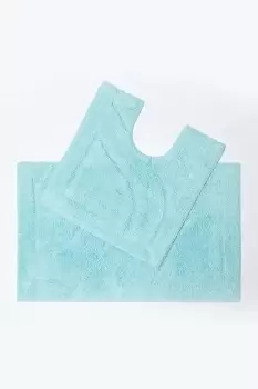 Image of Luxury Two Piece Cotton Bath Mat Set