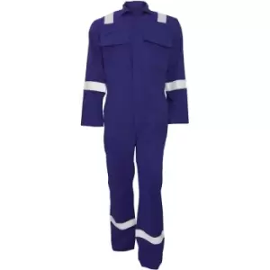 Image of Portwest Bizweld Iona Flame Resistant Work Overall/Coverall (L/R) (Navy) - Navy
