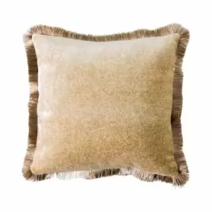 Image of Crossland Grove Mottled Velvet Cushion Natural 500x500mm