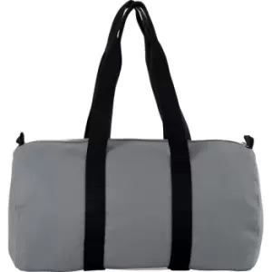 Image of Kimood Cotton Canvas Barrel Bag (One Size) (Grey/Black)