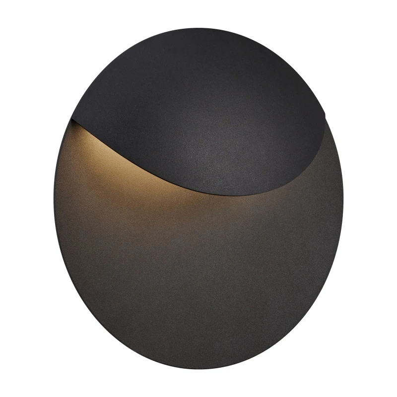 Image of Nordlux Valopin Outdoor Wall Light Black Aluminium Sensor Intergrated LED Coastal/Marine Safe - Mains Powered, IP54 Black Unisex