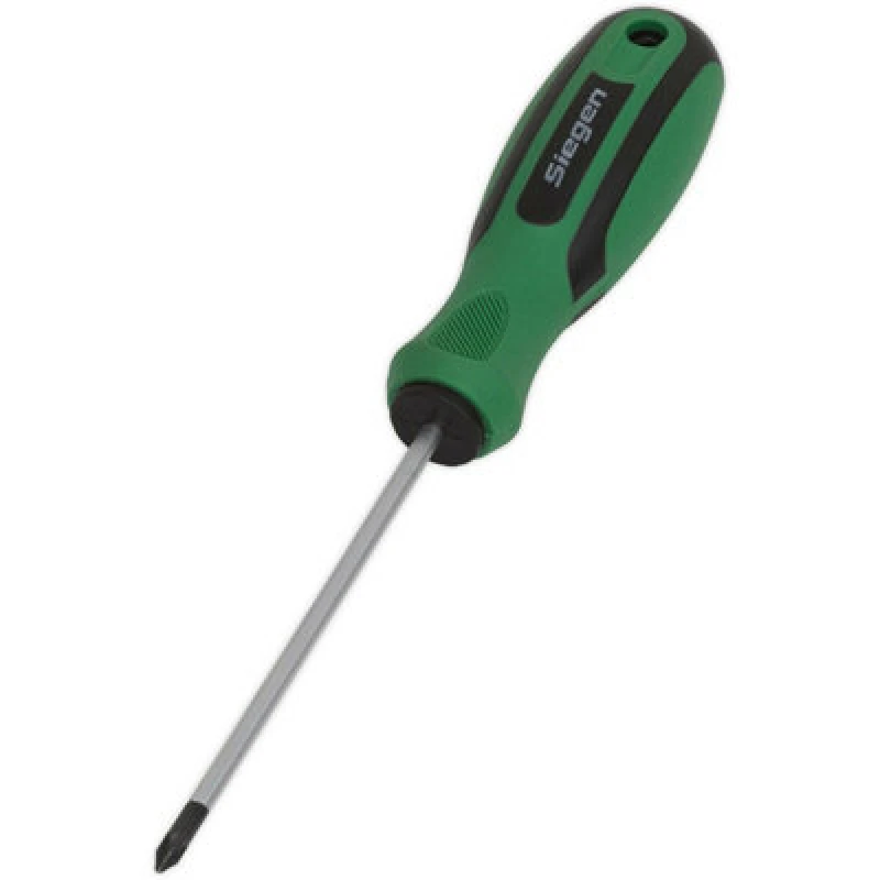 Image of Loops Pozi Head 1 x 75mm Screwdriver with Soft Grip Handle - Chrome Vanadium Shaft Multi
