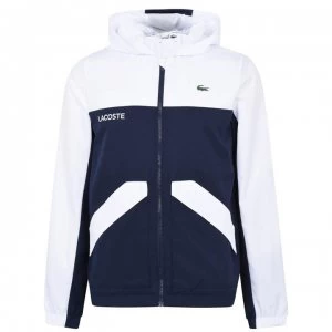 Image of Lacoste Tech Pull Jacket - White/Navy DU9