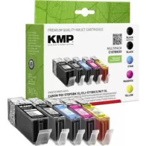 Image of KMP Ink replaced Canon PGI-570 XL, CLI-571 XL Compatible Set Black, Photo black, Cyan, Magenta, Yellow C107BKXV 1569,0050