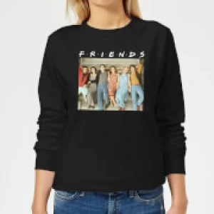 Image of Friends Retro Character Shot Womens Sweatshirt - Black