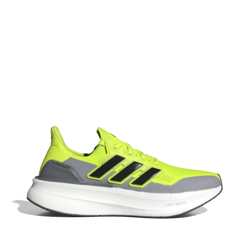 Image of adidas Mens Running Ultraboost 5 Trainers - Green, Lucid Lemon/Core Black, Size 8, Men Lucid Lemon/Core Black W2FX6 Male 8