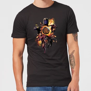 Image of Avengers: Endgame Explosion Team Mens T-Shirt - Black - 5XL