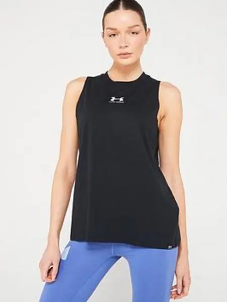 Image of Under Armour Womens Off Campus Muscle Tank - Black/White