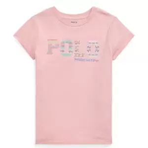 Image of Polo Ralph Lauren Polo Ralph Lauren Print Logo T-Shirt Junior Girls - Pink