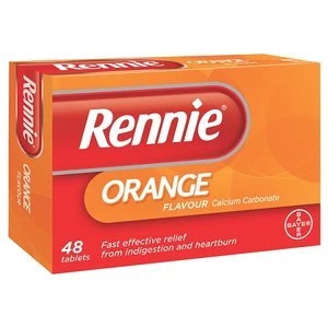 Image of Rennie Orange Heartburn and Indigestion Relief 48 Tablets