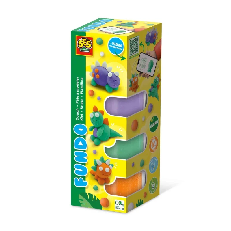 Image of SES Creative FunDo Dough - Dinos (3x90g-1x40g) Multi unisex One Size