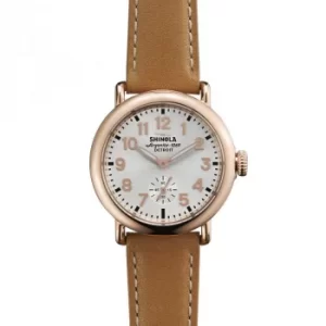 Image of Shinola Runwell 36mm Natural Leather Strap Watch