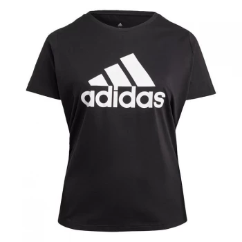 Image of adidas Essentials Logo T-Shirt (Plus Size) Womens - Black / White