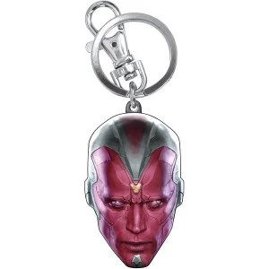 Image of Monogram Coloured Vision Pewter Key Ring Red/Gold