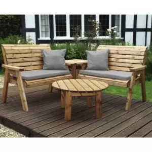 Image of Charles Taylor Four Seater Corner Unit with Grey Cushions