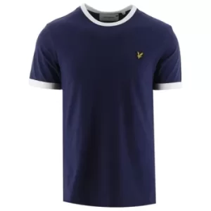 Image of Lyle and Scott Navy Ringer T-Shirt
