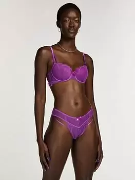 Image of Hunkemoller Fleur Brazilian Brief - Purple, Purple, Size XL, Women