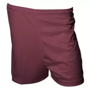 Image of Precision Childrens/Kids Micro-Stripe Football Shorts (S) (Maroon)