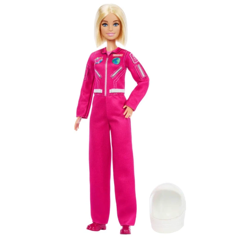 Image of Barbie Careers Astronaut Fashion Doll Wearing Removable Look with Pink Spacesuit & Shoes Plus Helmet Accessory 2026 Career of the Year JKF77