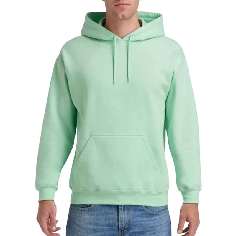 Image of Gildan Mens Plain Pink Hoodie in Green Size: Small Green Male S