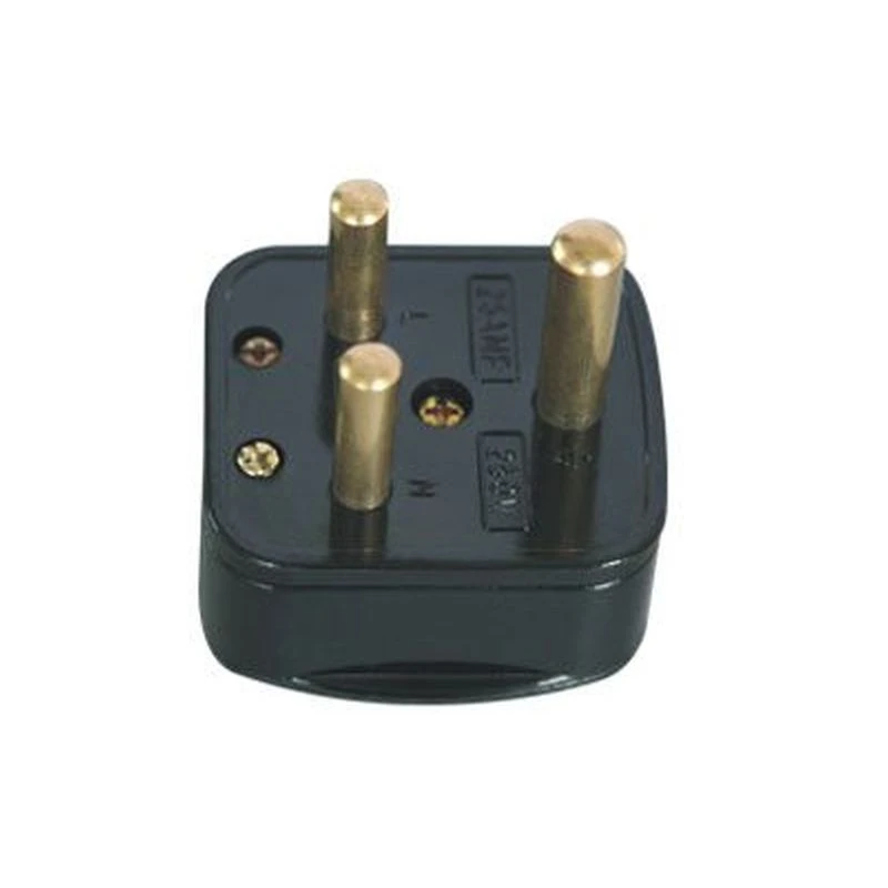 Image of FDL SOUTH AFRICAN MAINS PLUG - BLACK