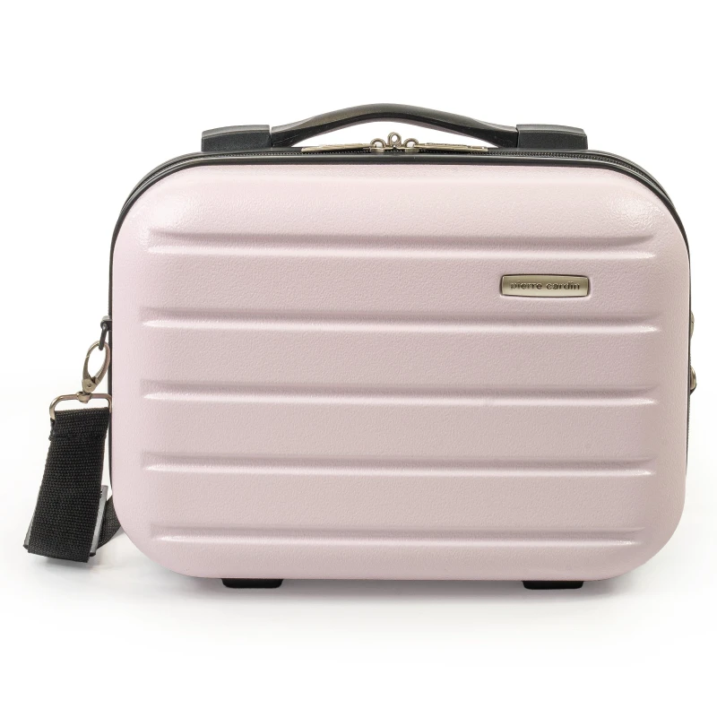 Image of Pierre Cardin Voyager Hard Shell Cabin Case Flight Bag Luggage Dusty Pink unisex VanityCase