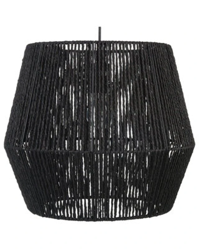 Image of Beliani Pendant Lamp Gweru Paper Rope Black